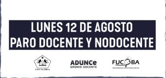 PARO Y PROTESTAS EN LA UNICEN